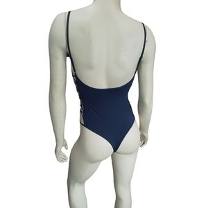 NEW Sam Edelman Navy Blue Sexy Medium Thong Bodysuit